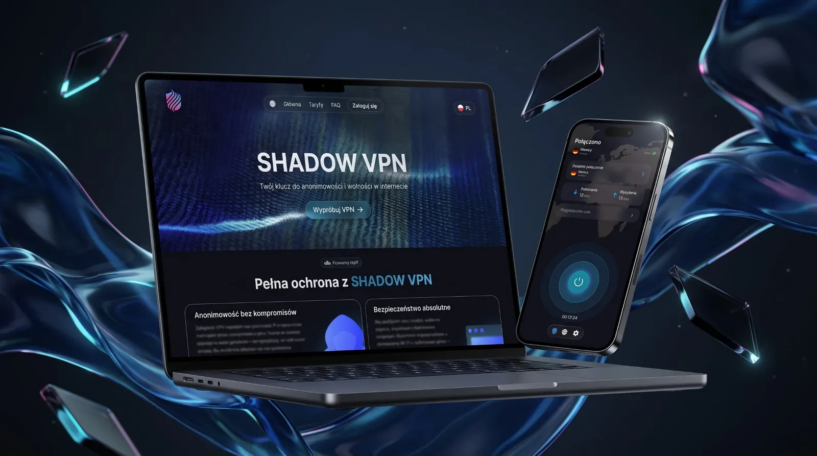 Shadow VPN: Strona i aplikacja mobilna VPN